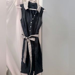 Navy sleeveless summer dress